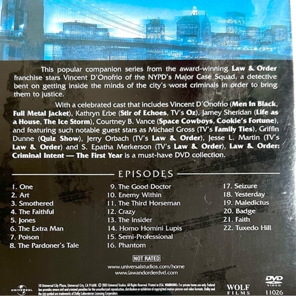 New LAW & ORDER CRIMINAL INTENT Season 1 DVD - Picture 5 of 9